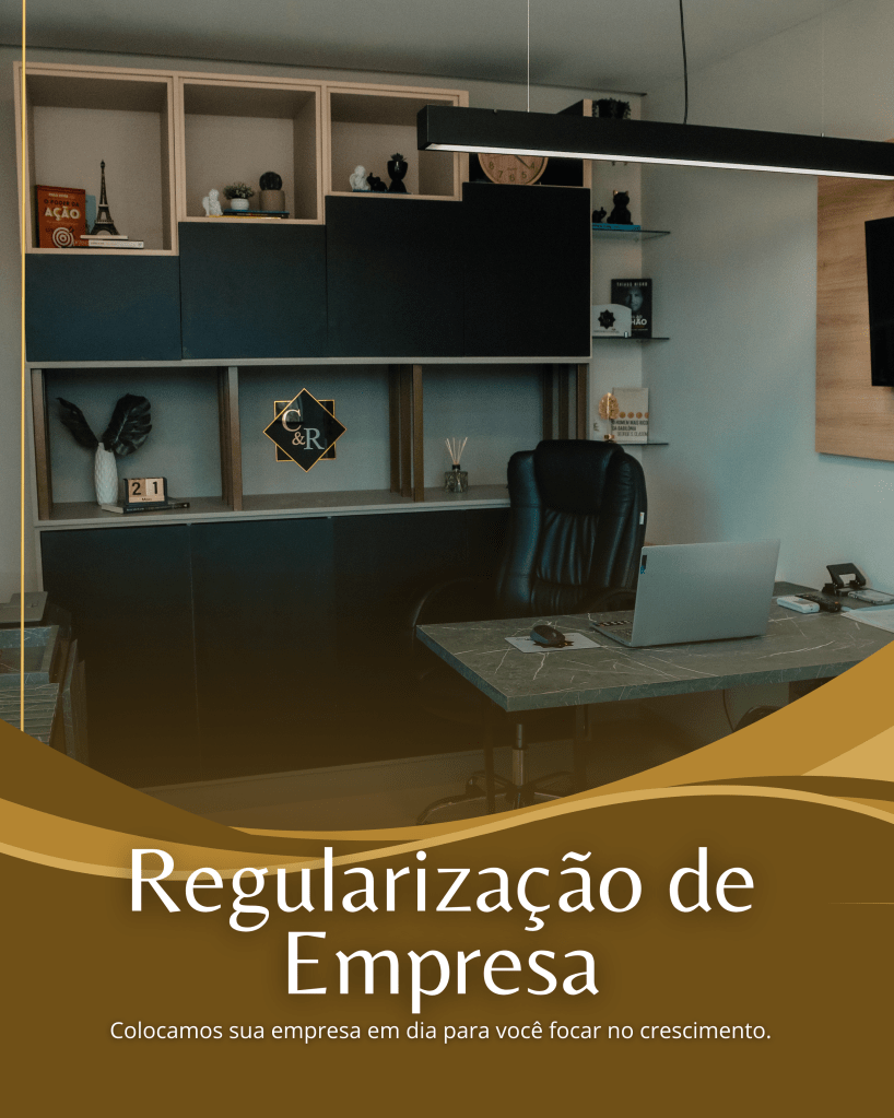 Regularizamos sua empresa, resolvendo pendências fiscais, tributárias e trabalhistas, garantindo que seu negócio esteja em conformidade com as normas legais.